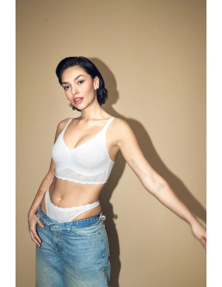 zero feel bliss bralette silk white Sloggi