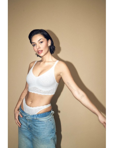 zero feel bliss bralette silk white Sloggi