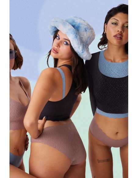 zero feel bliss top long sle. black Sloggi