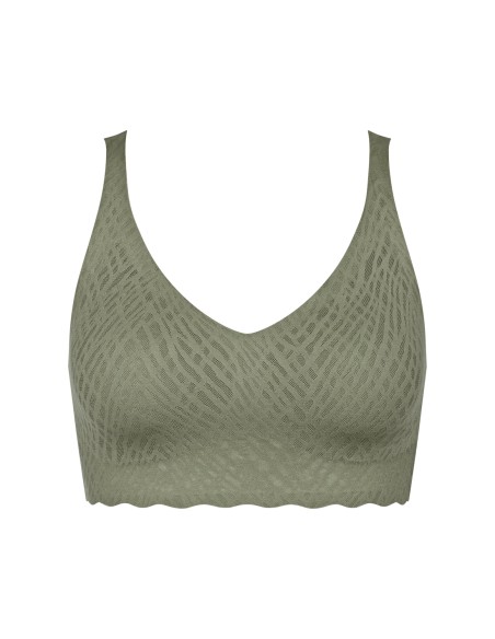 zero feel bliss bralette moss green old Sloggi