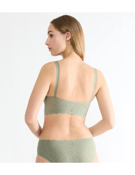 zero feel bliss bralette moss green old Sloggi