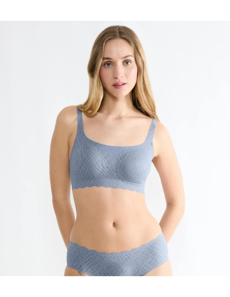 zero feel bliss top bluish gray Sloggi