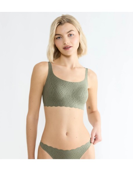 zero feel bliss top moss green old Sloggi