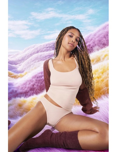 go daily cotton tank top new beige Sloggi