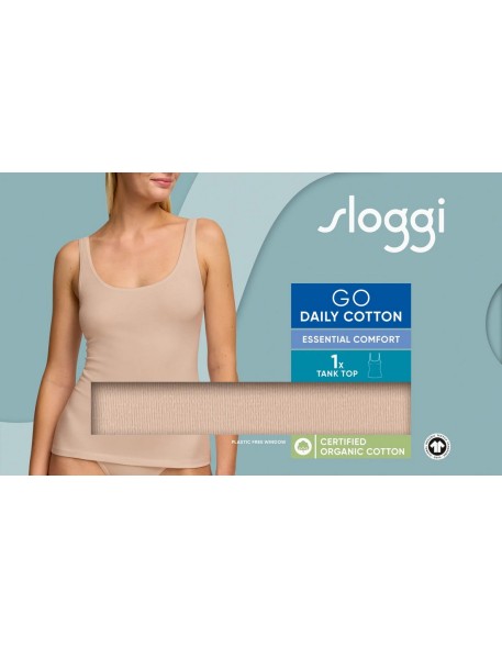 go daily cotton tank top new beige Sloggi