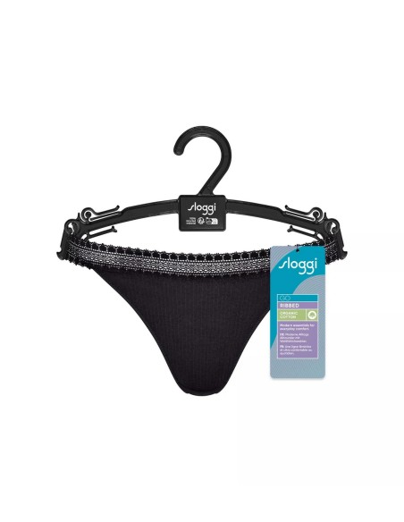 go ribbed r tanga c2p black Sloggi