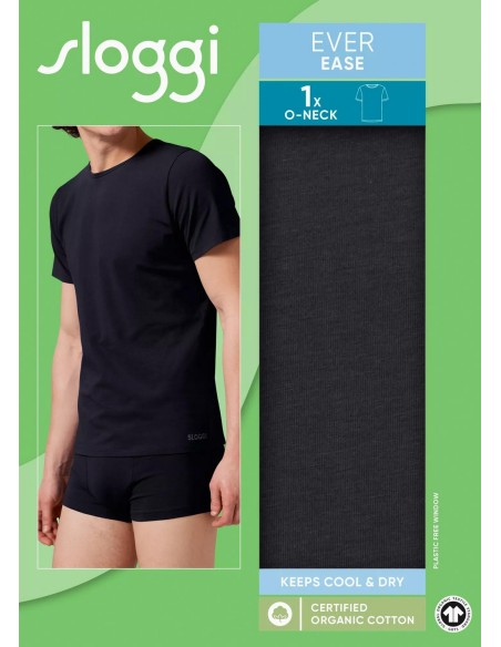 men ever ease o-neck black Sloggi