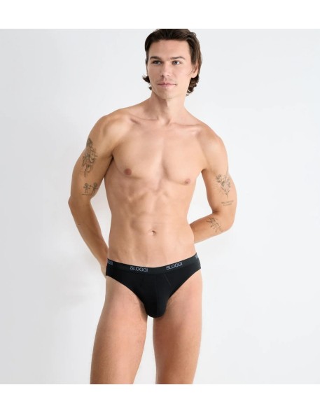 men basic mini black Sloggi