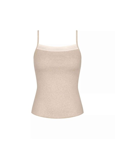 go ribbed spaghetti top grey combination Sloggi