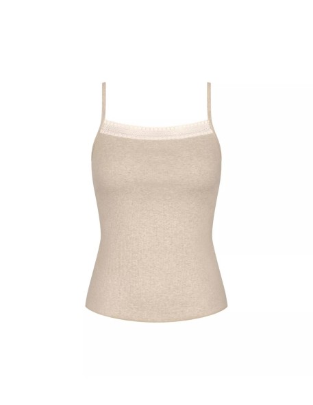 go ribbed spaghetti top grey combination Sloggi