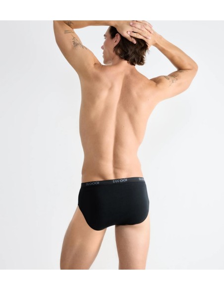men basic midi black Sloggi