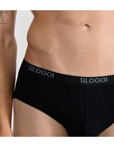 men basic midi black Sloggi