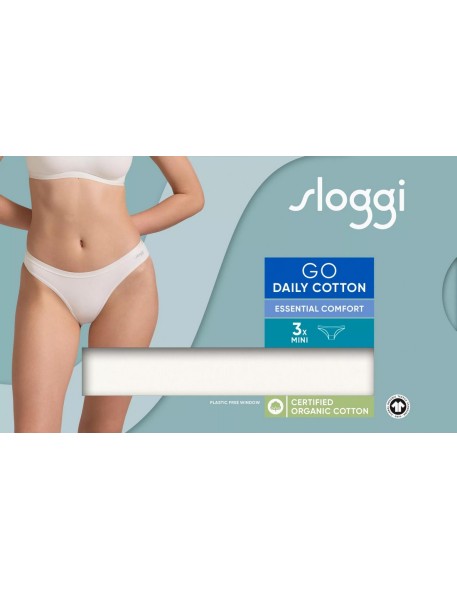 go daily cotton mini 3p silk white Sloggi