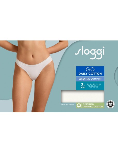 go daily cotton mini 3p silk white Sloggi