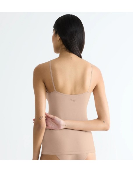 go daily cotton spaghetti top new beige Sloggi