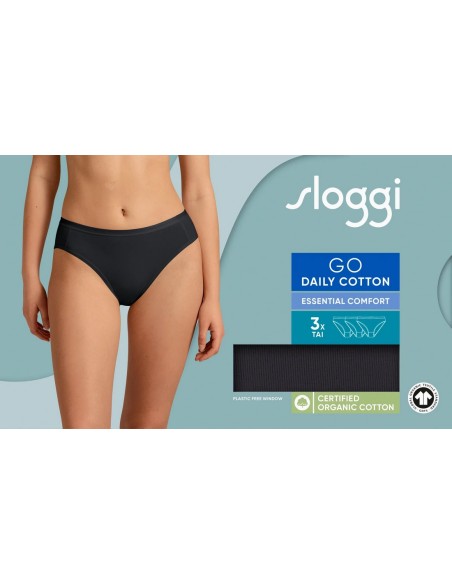go daily cotton tai 3p black Sloggi