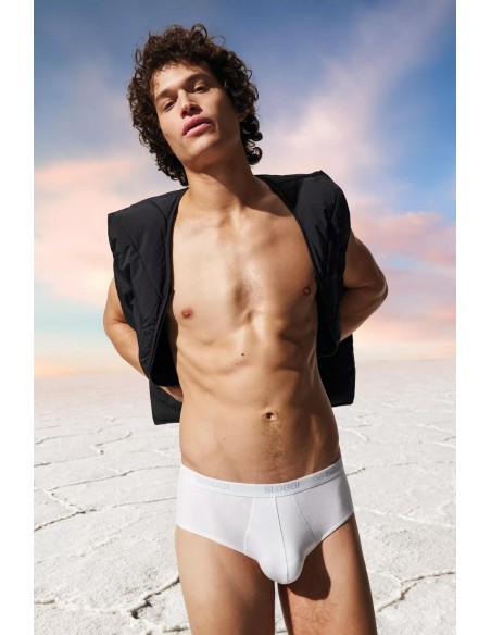 men basic midi white Sloggi