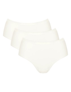 go daily cotton midi 3p silk white Sloggi