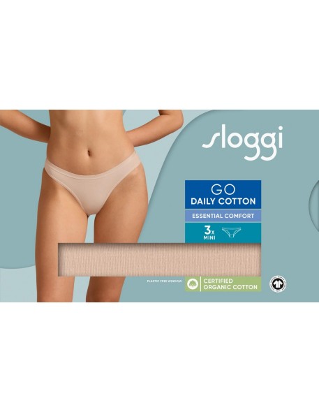 go daily cotton mini 3p new beige Sloggi