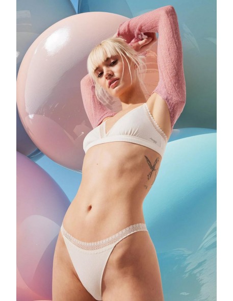 go ribbed r bralette angora Sloggi