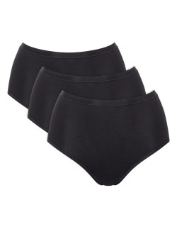 go daily cotton highwaist 3p black Sloggi