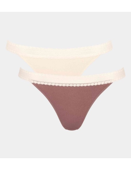 go ribbed r tanga c2p brown Sloggi