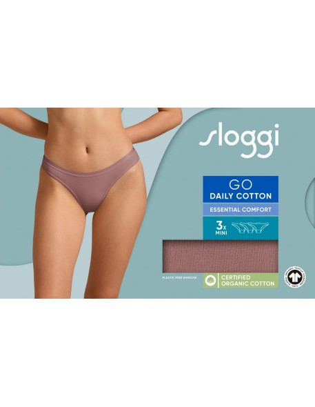 go daily cotton mini 3p cacao Sloggi