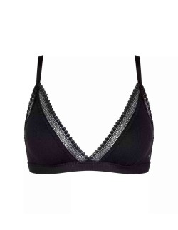 go ribbed r bralette black Sloggi
