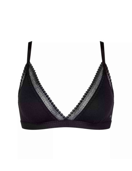 go ribbed r bralette black Sloggi