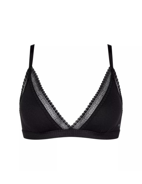 go ribbed r bralette black Sloggi