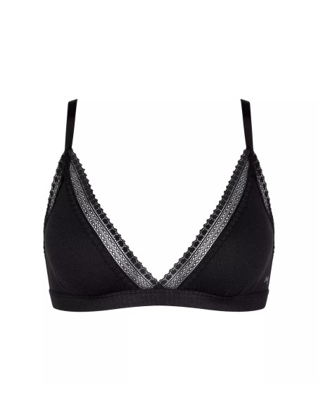 go ribbed r bralette black Sloggi