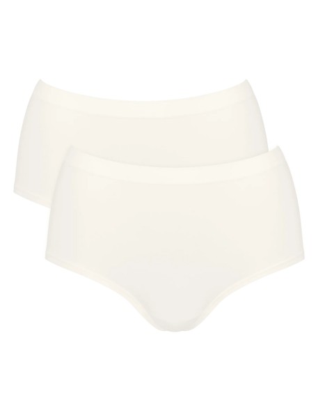 go sense highwaist 2p silk white Sloggi