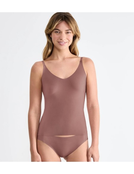 zero feel 2.0 spaghetti top cacao Sloggi