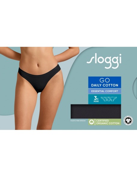 go daily cotton mini 3p black Sloggi