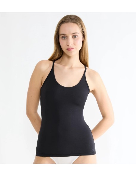 free evolve spaghetti top black Sloggi