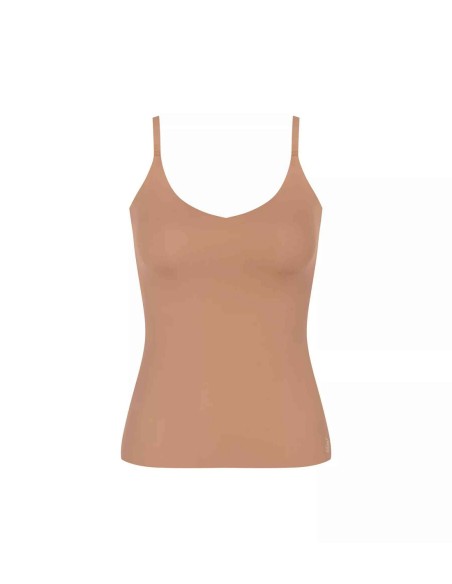 zero feel 2.0 spaghetti top nostalgic brown Sloggi