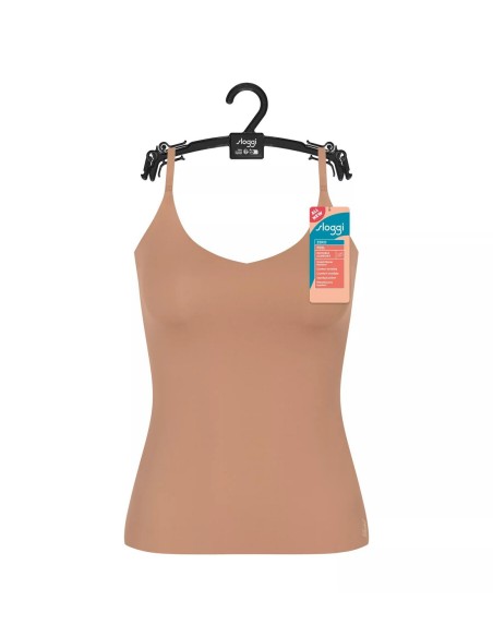 zero feel 2.0 spaghetti top nostalgic brown Sloggi