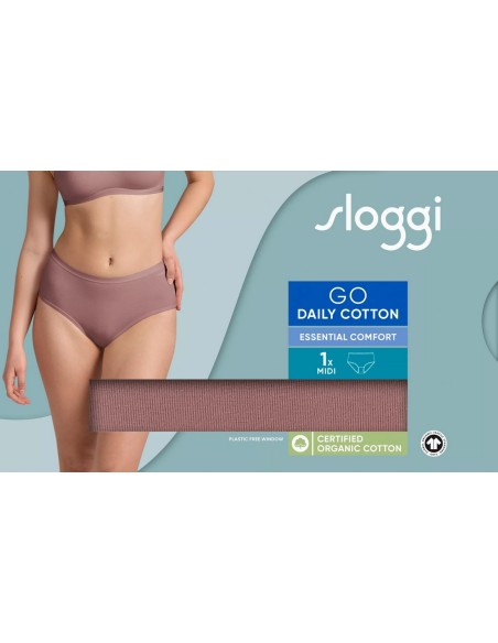go daily cotton midi cacao Sloggi