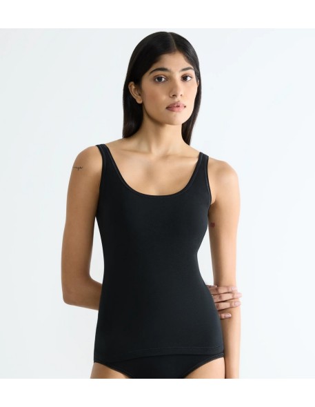 go daily cotton tank top black Sloggi