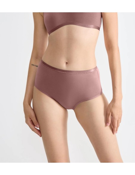 go daily cotton highwaist 3p cacao Sloggi