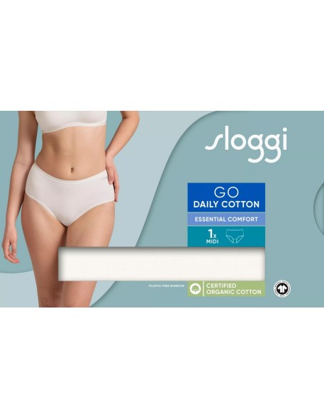 go daily cotton midi silk white Sloggi