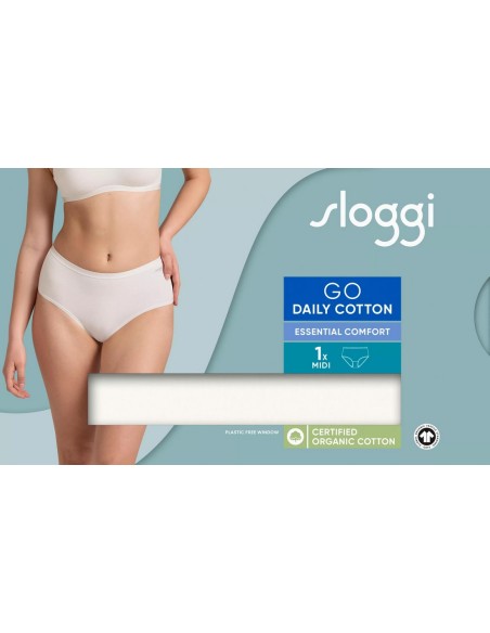 go daily cotton midi silk white Sloggi