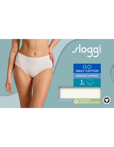 go daily cotton midi silk white Sloggi