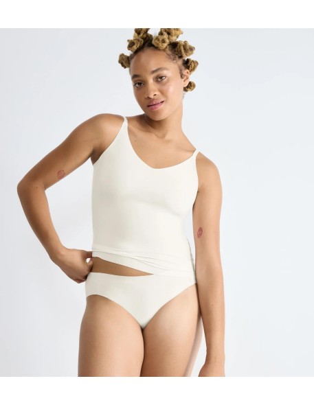 zero feel 2.0 spaghetti top silk white Sloggi