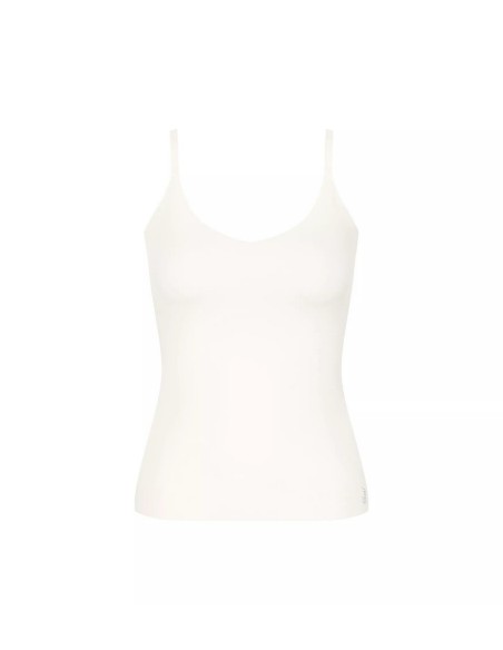 zero feel 2.0 spaghetti top silk white Sloggi