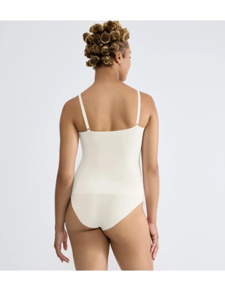 zero feel 2.0 spaghetti top silk white Sloggi