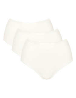 go daily cotton highwaist 3p silk white Sloggi