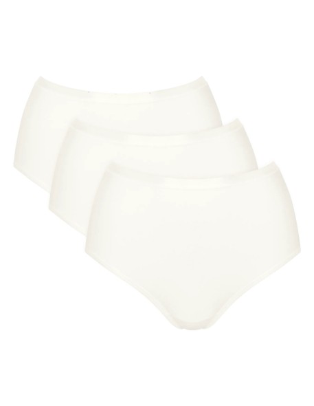go daily cotton highwaist 3p silk white Sloggi