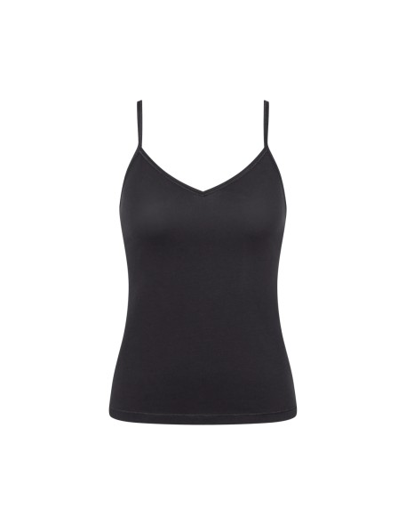 go daily cotton spaghetti top black Sloggi