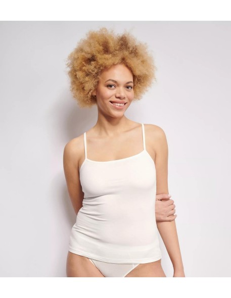 ever ease spaghetti shirt silk white Sloggi